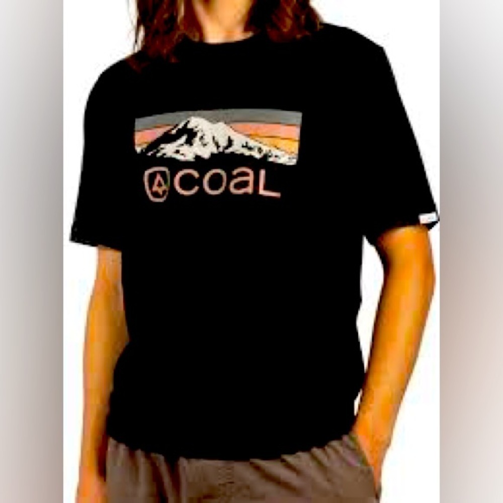 Coal Delta Logo Black Short Sleeve Crew Neck T-shirt Size: Medium